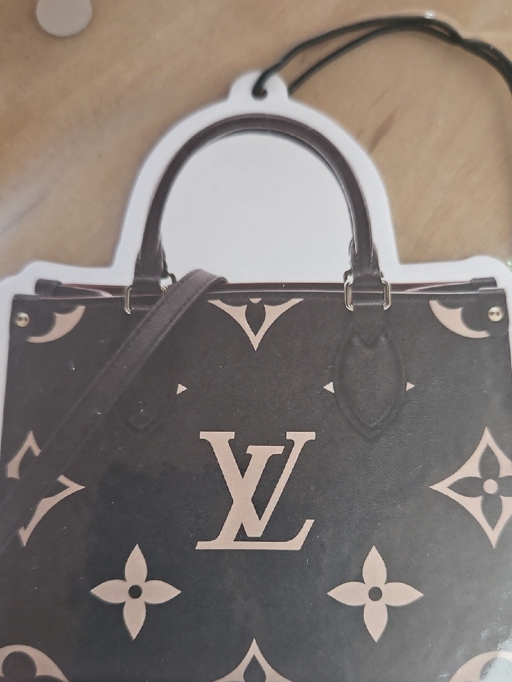 Black with Beige Perfume Car Freshie